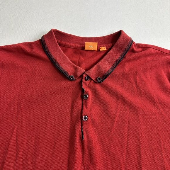 Hugo Boss Orange Label Men's Polo‎ Shirt Size 2XL Short Sleeve Red Casual - Picture 4 of 10
